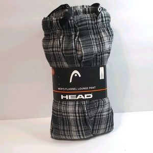 Head Black Plaid Flannel Mens Lounge Pants